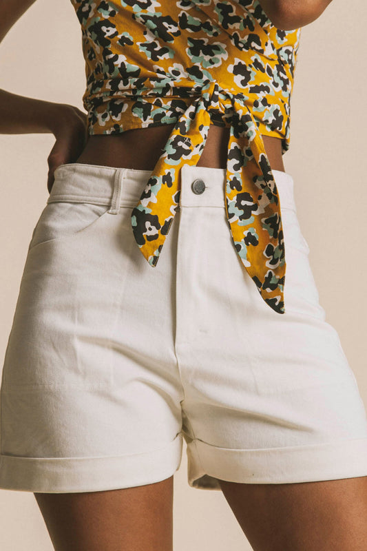 white logome short by Thinking Mu on thegreenlabels.com