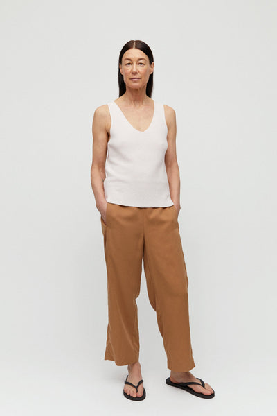 shop wilmaa knitted top white sand by ARMEDANGELS on thegreenlabels