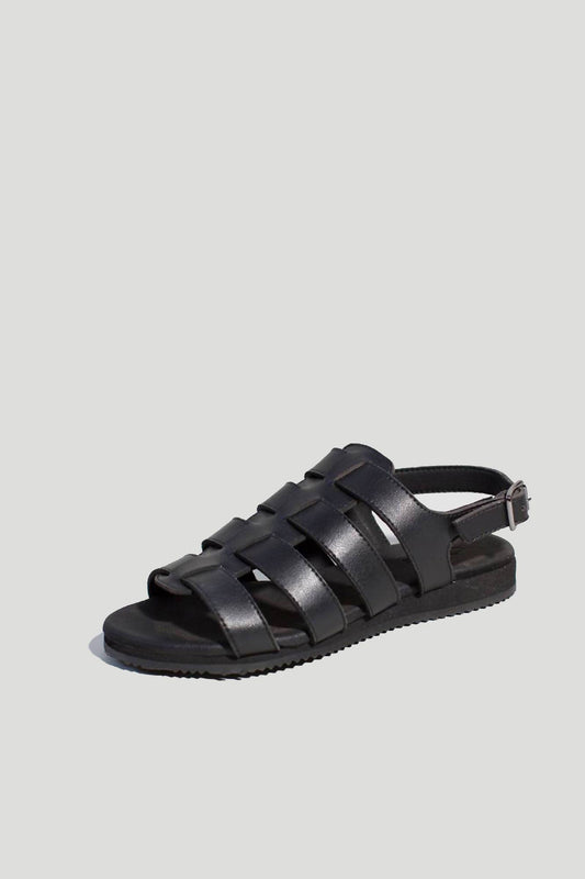 spart multi-straps sandals black by Good Guys Don't Wear Leather on thegreenlabels