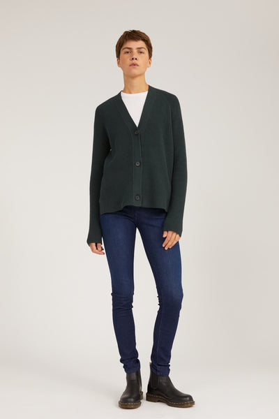 shop aarien cardigan deep lake by armedangels at thegreenlabels