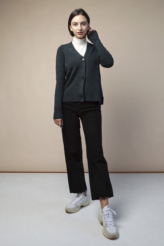 shop aarien cardigan deep lake by armedangels at thegreenlabels