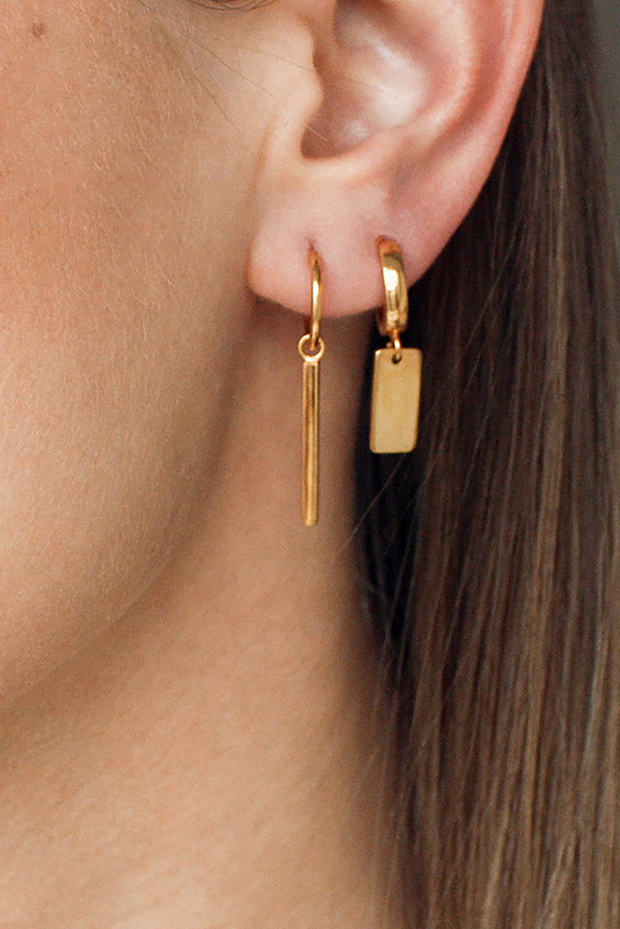 Accessories - Balance Earring Hoop Gold <br> By Neinties