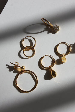 Accessories - Lewis Earring Hoop Gold <br> By Neinties