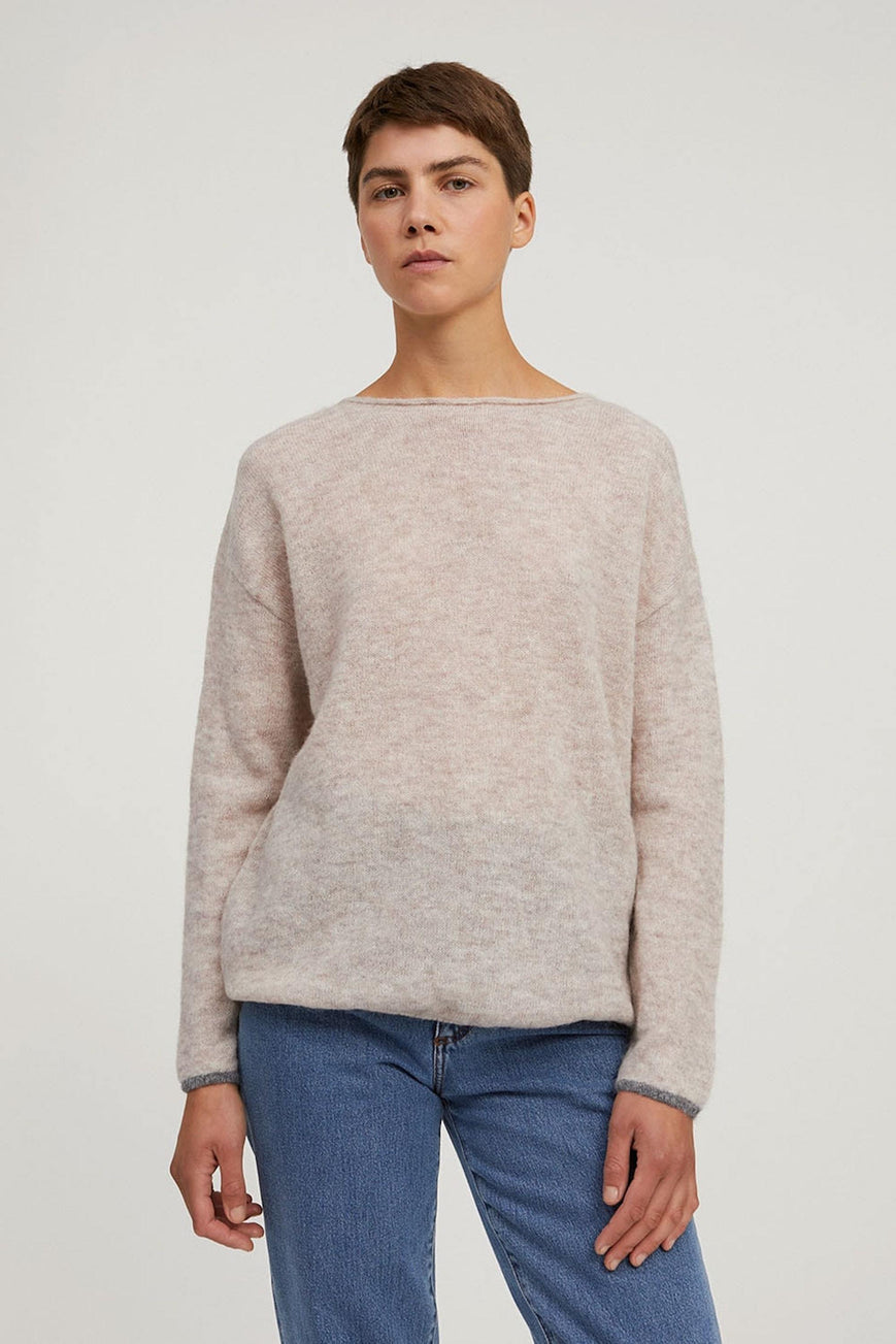 shop anaa sweater light caramel by armedangels at thegreenlabels