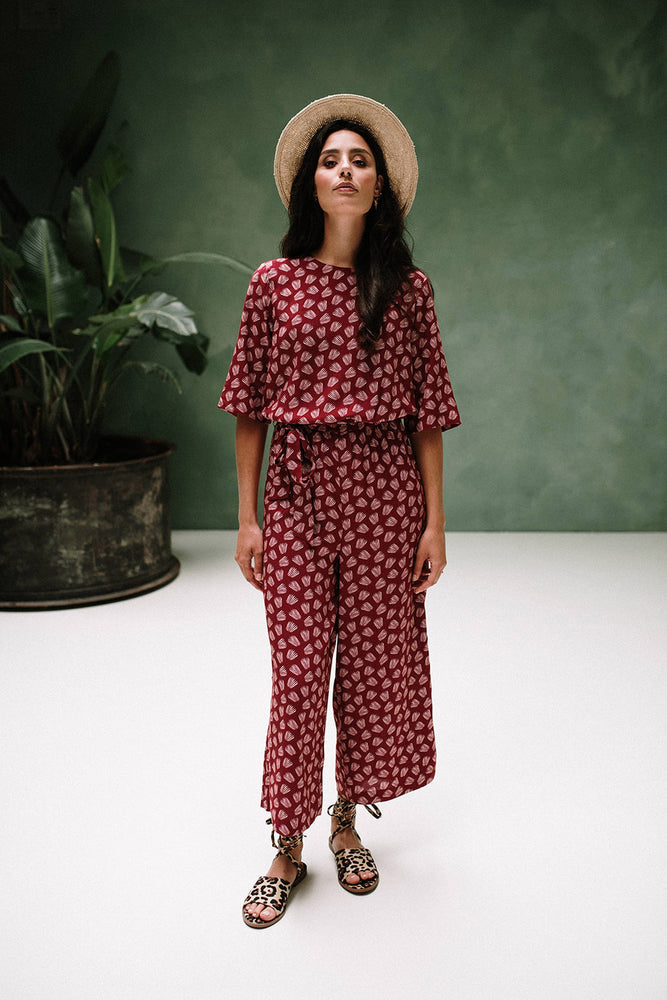 asha jumpsuit flower print by J-LAB3L at thegreenlabels