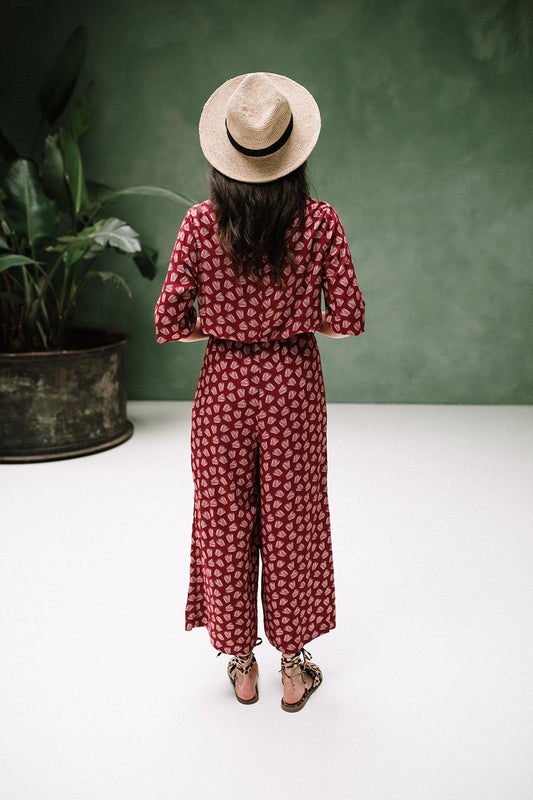 asha jumpsuit flower print by J-LAB3L at thegreenlabels