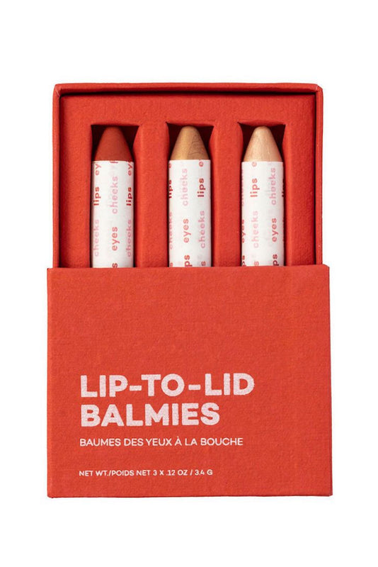 shop lip-to-lid balmie set christmas edition by axiology at thegreenlabels