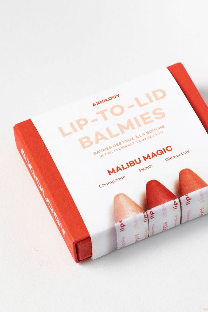 shop lip-to-lid balmie set by Axiology at thegreenlabels