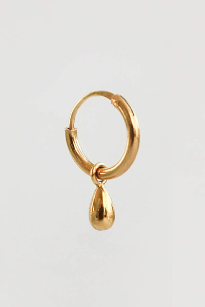 baby drop earring hoop gold by Neinties on thegreenlabels.com