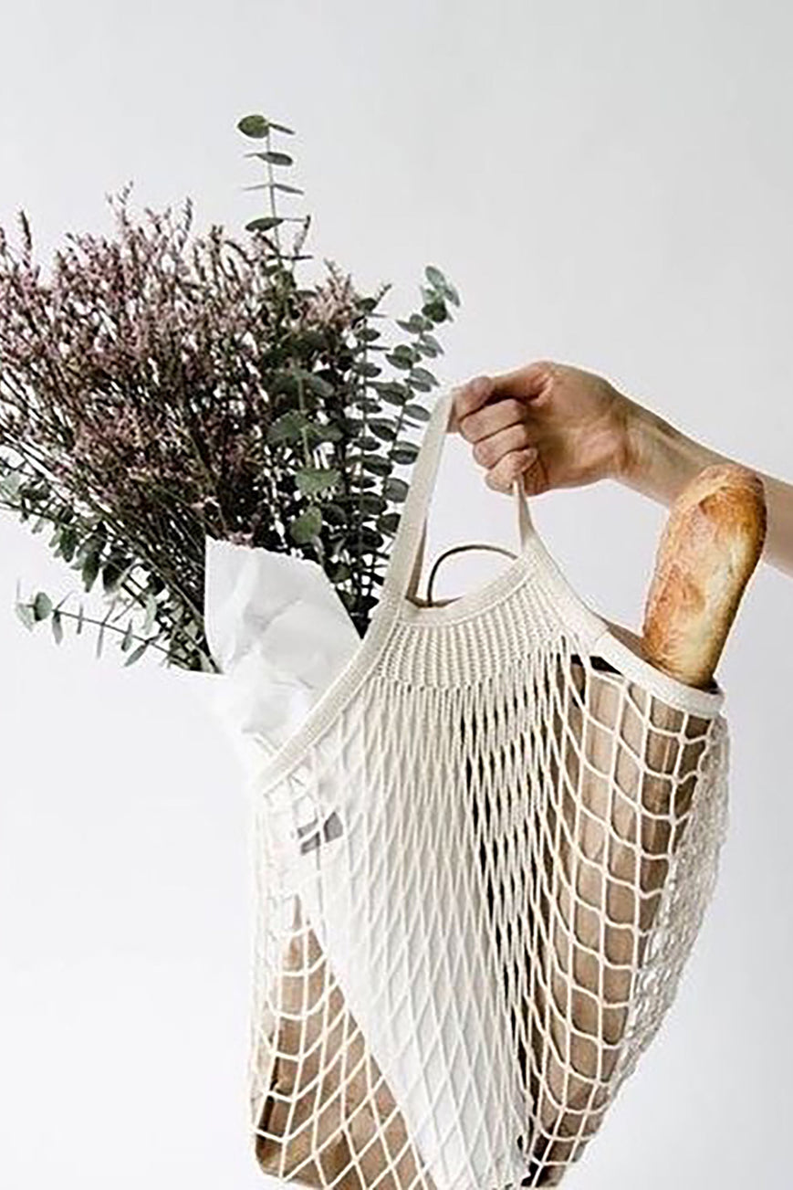 Bags - Organic Cotton Net Bag White <br> By Turtle Bags