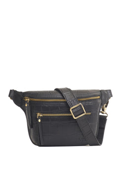 beck's bum bag croco black by O My Bag on thegreenlabels.com