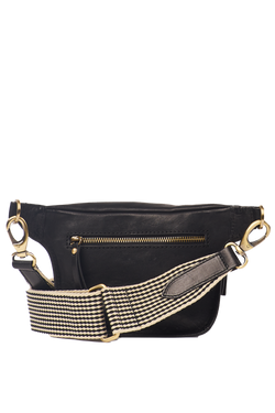 beck's bum bag black stromboli leather