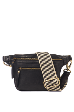 beck's bum bag black stromboli leather