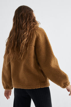 shop hebe jacket caramel by Thinking Mu at thegreenlabels