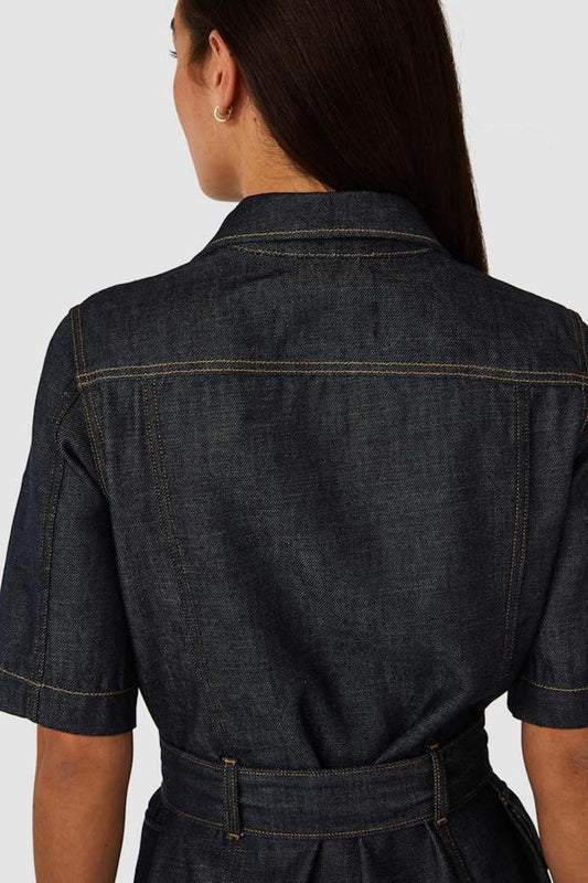 shop chieko dress dry gleen by kings of indigo at thegreenlabels