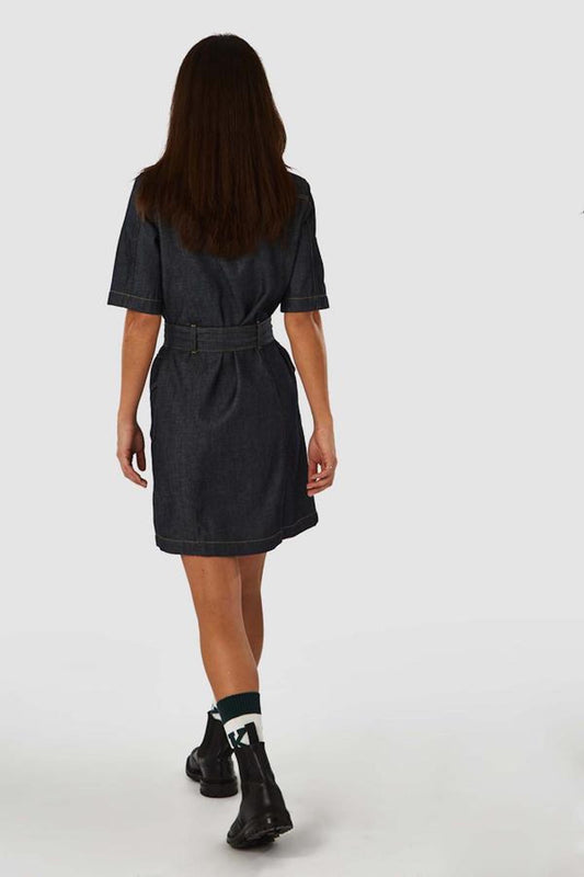 shop chieko dress dry gleen by kings of indigo at thegreenlabels