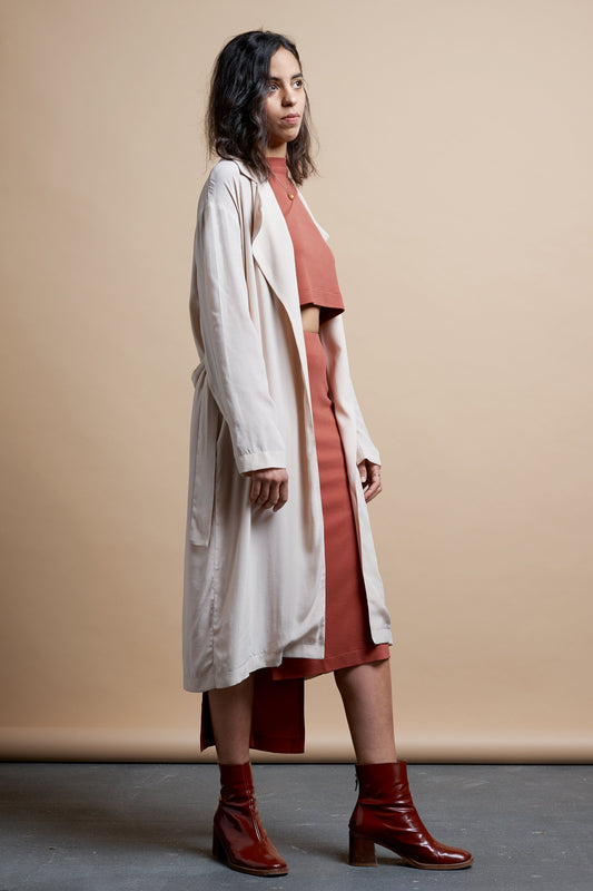 Coats & Jackets - Duster Coat Oyster <br> By Cossac