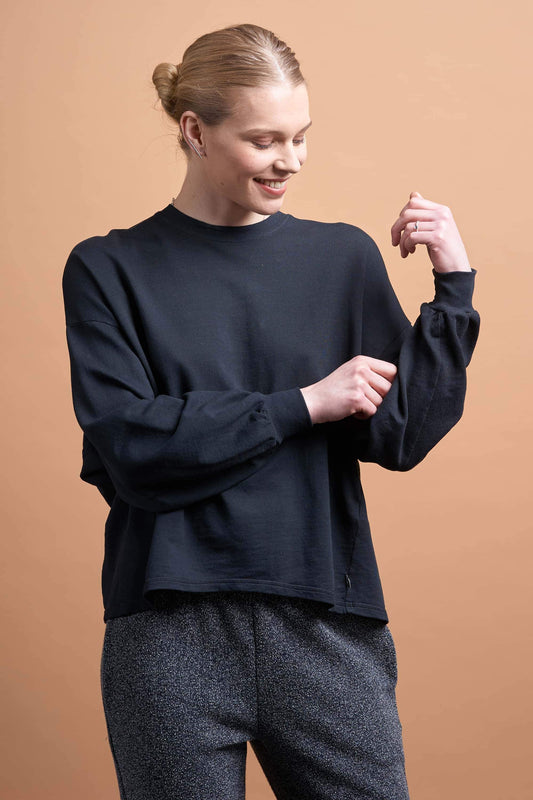 cross back straps sweater black by Friday's Project on thegreenlabels.com