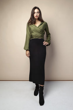 shop damla skit skirt black by By Signe at thegreenlabels