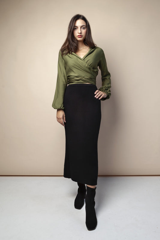 shop damla skit skirt black by By Signe at thegreenlabels