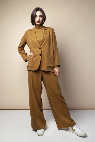 shop dido trousers golden olive by Frisur at thegreenlabels