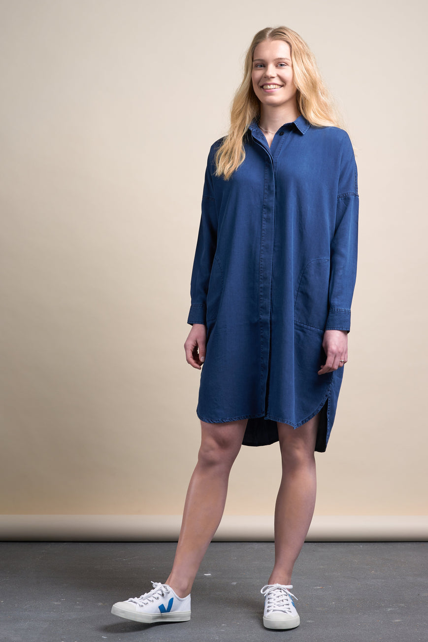 Dresses - Juliana Dress Blue Tencel  By Kings Of Indigo