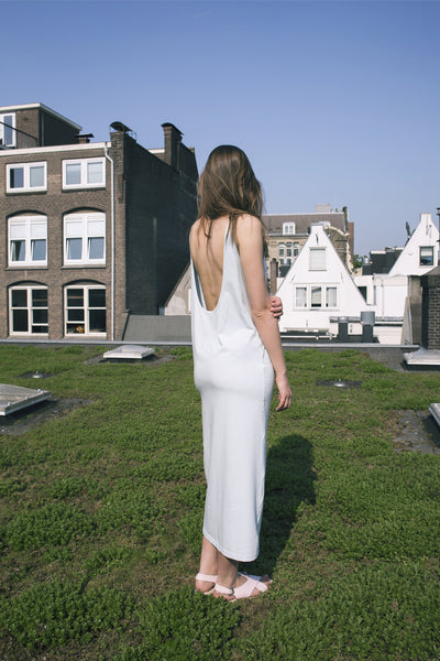 Dresses - Open Back Long Dress Blue <br> By Signe