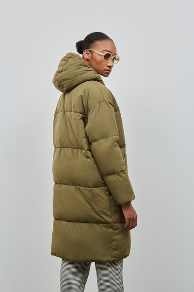 elphin down coat olive by Embassy of Bricks and Logs on thegreenlabels.com
