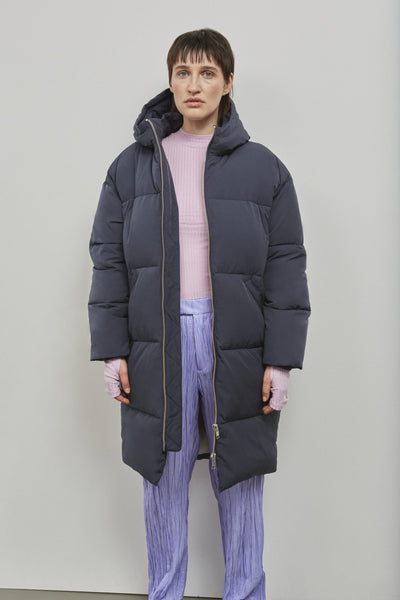 shop elphin down coat dark navy by Embassy of Bricks and Logs at thegreenlabels