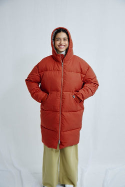 elfin down coat dark rust by Embassy of Bricks and Logs on thgreenlabels