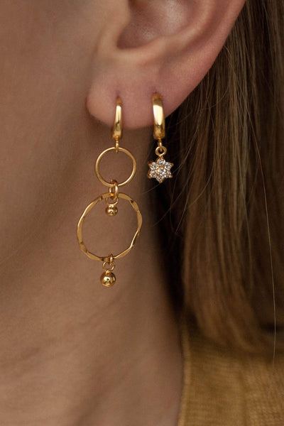 galactic statement earring gold by Neinties on thegreenlabels.com