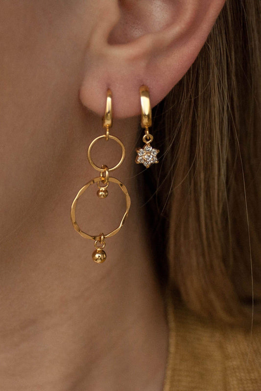 galactic statement earring gold by Neinties on thegreenlabels.com