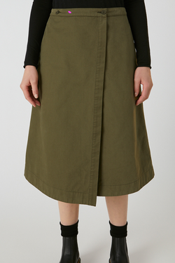 villaa skirt moss green <br> by ARMEDANGELS