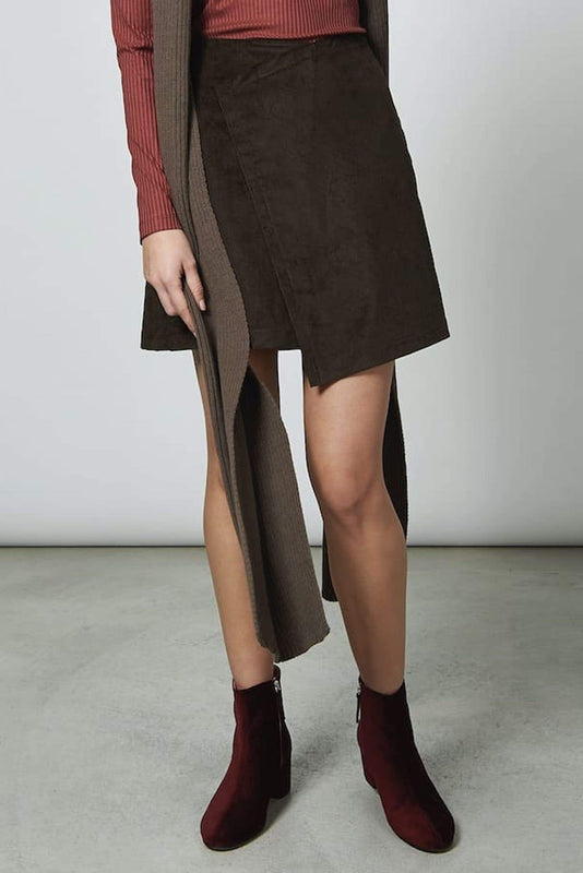 shop mini skirt guadalupe brownblack by Jan 'n june at thegreenlabels