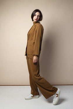 shop hedda blazer golden olive tencel by Frisur at thegreenlabels