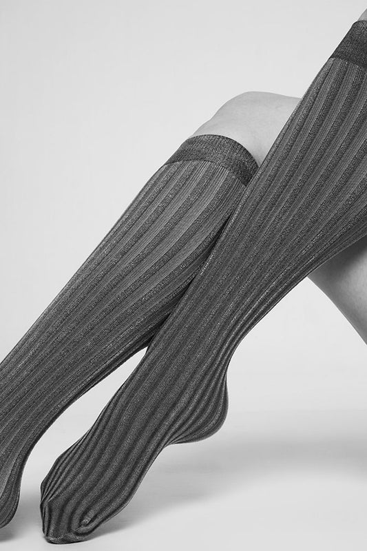 shop hilda shiny knee-high by swedish stockings at thegreenlabels
