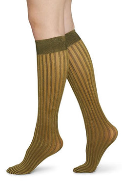 shop hilda shiny knee-high by swedish stockings at thegreenlabels