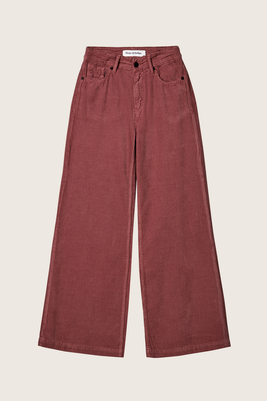 jane corduroy rust pants by Kings Of Indigo on thegreenlabels