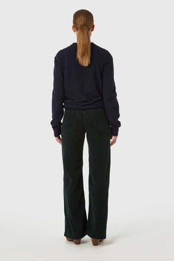 shop jane corduroy pants dark green by kings of indigo at thegreenlabels