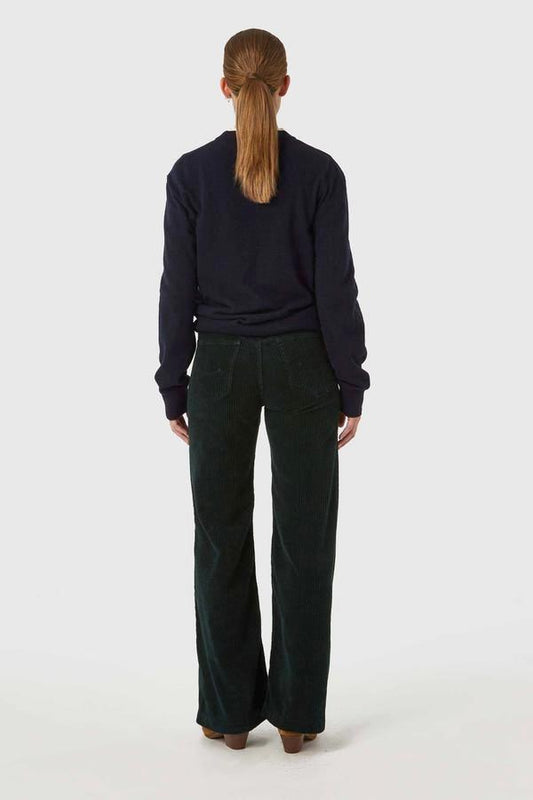 shop jane corduroy pants dark green by kings of indigo at thegreenlabels