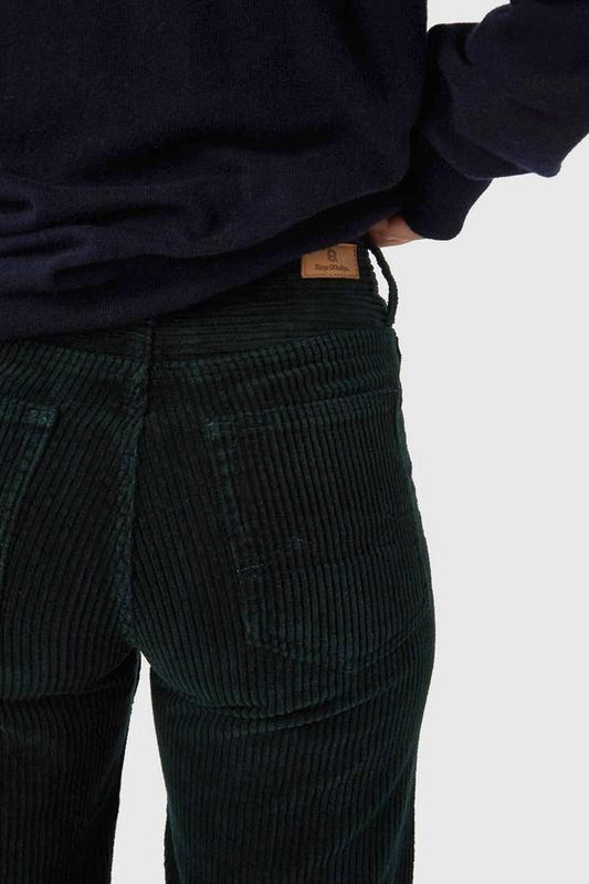 shop jane corduroy pants dark green by kings of indigo at thegreenlabels