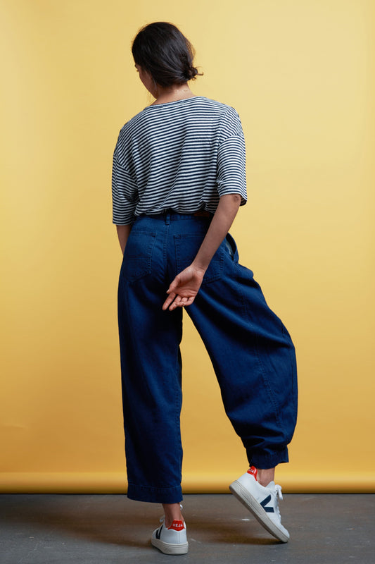 Jeans & Pants - Leila Pleat Blue Hemp Rinse <br> By Kings Of Indigo