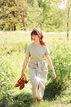 shop jianna dress khaki by rita row on thegreenlabels