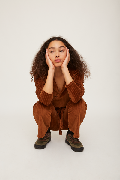 kimono top brown by rita row on thegreenlabels.com