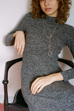 knit dress grey by Cossac on thegreenlabels.com
