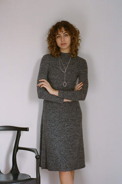 knit dress grey by Cossac on thegreenlabels.com