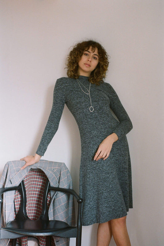 knit dress grey by Cossac on thegreenlabels.com