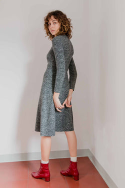 knit dress grey by Cossac on thegreenlabels.com
