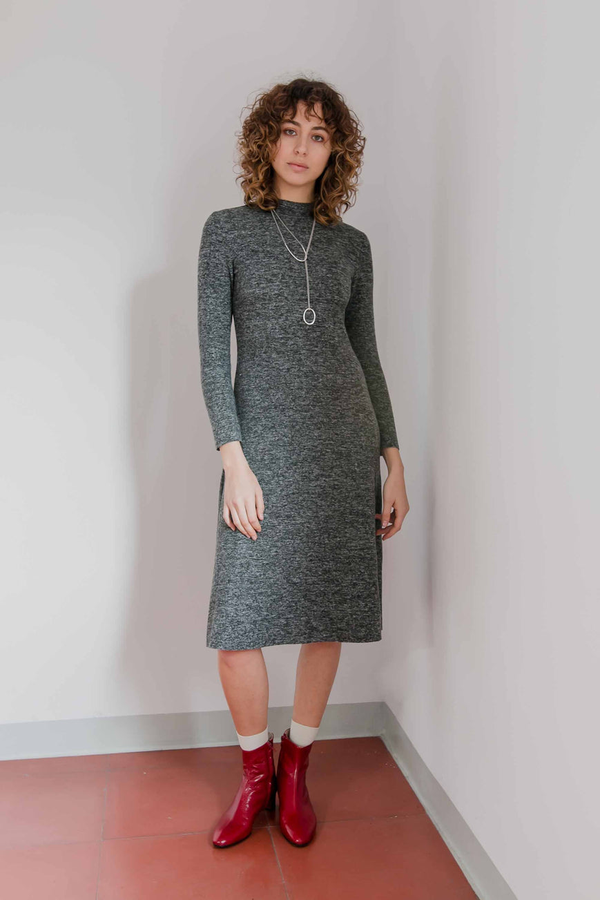 knit dress grey by Cossac on thegreenlabels.com