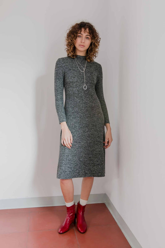 knit dress grey by Cossac on thegreenlabels.com